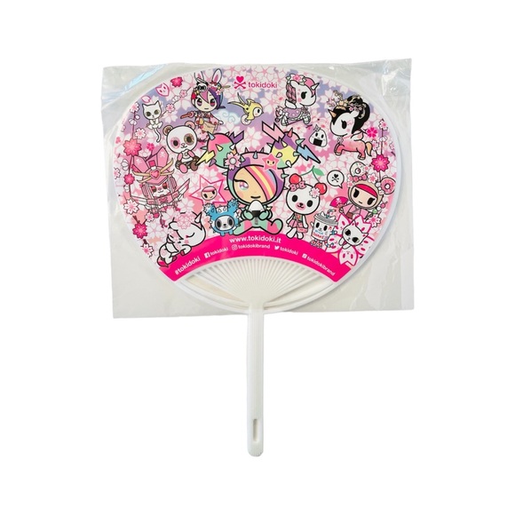 Tokidoki Hand Fans Unicorno Donutella Cactus Cute Colorful Designs Lot of 4 NEW - Picture 2 of 9